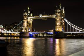 reflecting Tower Bridge in London