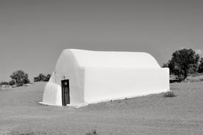white church in the village of Psematismenos in cyprus