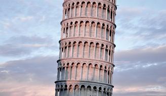 leaning Pisa Tower in Italy