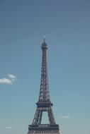 Structure Iron Eiffel Tower and blue sky