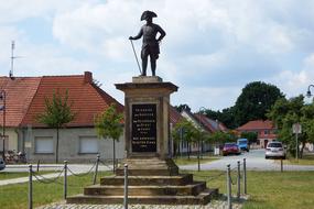 Monument to friedrich the great in monastery zinna