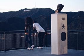Girl Guy mountain view