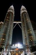 Malaysia Skyscraper Building nightl ights