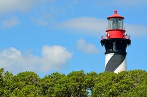 Sky Lighthouse and green tree