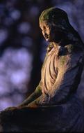 Cemetery woman statue