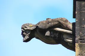 gargoyles on a medieval cathedral