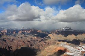 Grand Canyon in winter on a sunny day