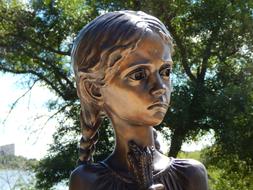 Child Statue Face bronze