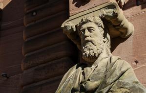 castle statue in Heidelberg, Germany