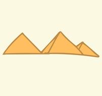 pyramid giza egypt drawing