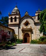 Carmel Mission in California on a sunny day