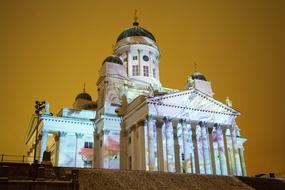 Helsinki Cathedral Lux light show