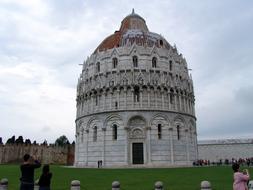 Pisa Leaning Tower and green grass