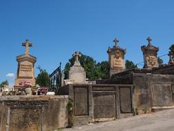 graves with crosses