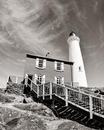 Stairs Lighthouse black and white