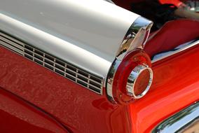 Classic Car Design Vintage red silver