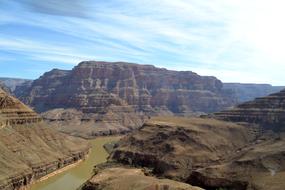 river and mountains in the Grand Canyon in Colorado