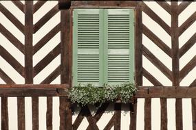 wooden Window Ended Facade