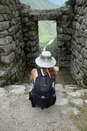 woman in Machu Picchu in Peru