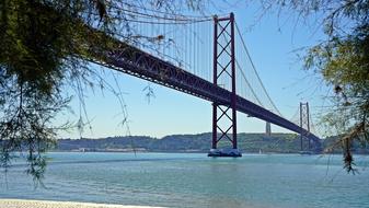 Bridge Steel Structure and water