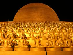 gold statues