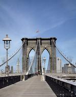 Brooklyn Bridge blue sky