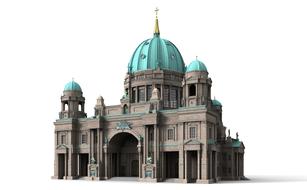 berlin dom cathedral architecture 3d drawing
