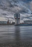 architecture on the rhine coast on a cloudy day