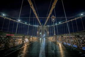 Cables on Suspension Bridge