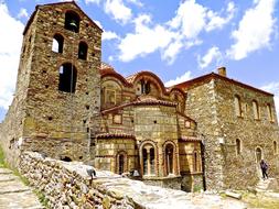 ruins of a building in mystras, Greece