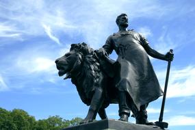 Lion and man Statue in London