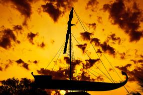 Argo Ship orange sky