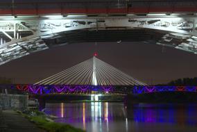 Bridge lights in Warsaw