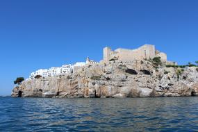 Castle on cliff near Sea