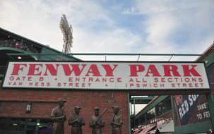 Boston Massachusetts Fenway Park text