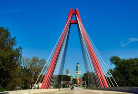 red Stewart Bridge Columbus