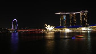 Singapore Night light Architecture