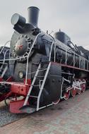 Steam Locomotive Vintage Boiler black red