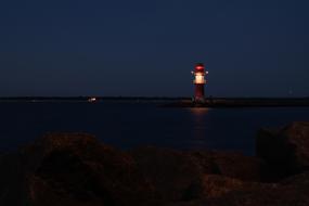 Lighthouse Evening Romantic illuminated