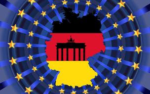 republic germany map stars drawing
