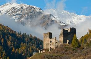 Castle Ruins on Mountains