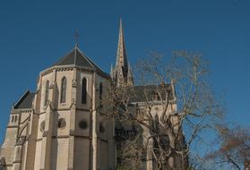 church with a spire in Bearn