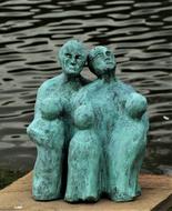 blue family Sculpture Statue Art