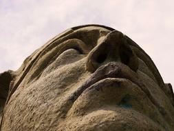Sphinx face History stone, croatia