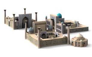 registan square palace 3d