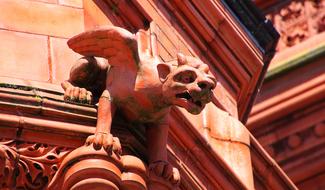 Gargoyle Sculpture red stone