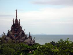 Temple and Ocean in Thailand