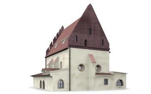 old synagogue building 3d