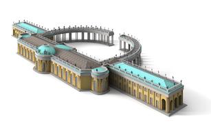 castle potsdam architecture 3d