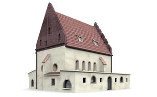 3d image of an old synagogue